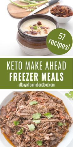 the keto make ahead freeze meals are ready to be eaten