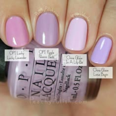 Opi Purple Palazzo Pants, Light Purple Nail Polish, Lilac Nail Polish, Lavender Nail Polish, Light Purple Nails, Nails Opi, Lilac Nails