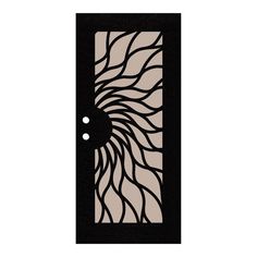 a door with an abstract design on it