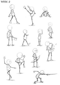 various poses and gestures for the character in this video game, which shows how to draw people