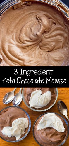 3 ingredient keto chocolate mousse