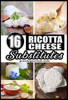 the top ten different types of cheeses and their ingredients are shown in this collage