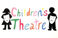 children's theatre logo with silhouettes of two people and the words children's theatre