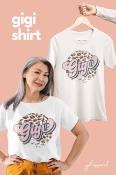 This Retro Cheetah Gigi shirt is the perfect gift for the holidays or a birthday present! All of our shirts are made with the highest quality materials and are super soft and cozy!💚 Gigi Shirts, Grandma Gift, Baby Reveal, Birthday Present, Grandma Gifts, Mother's Day Gifts, Mothers Day, Retro Vintage, Shop Now