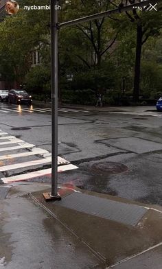 an empty street in the middle of a city