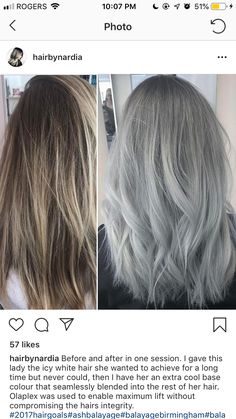 Dove Grey Hair, Dye Grey Hair, Platinum Silver Hair, Silver Hairstyles, Silver Gray Hair, Gray Balayage, Nice Hairstyle, Grey Hair Dye, Hair Styles And Color