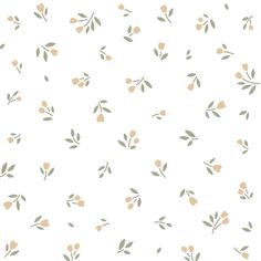 a wallpaper with small leaves and berries on it