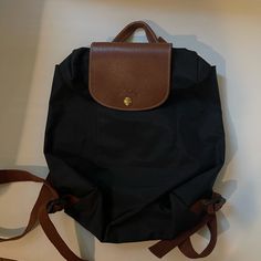 Black Longchamp Backpack Longchamp Backpack, Longchamp Bags, Black Backpack, Bag Lady, Backpacks, Closet, Women Shopping, Black, Color