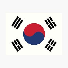 the flag of south korea with three black and white stripes