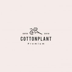 the logo for cottonplant premium is shown in black and white, with a pair of scissors on it