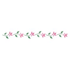 Mini Floral Wall Stencil Border Flower Border Stencil, Bookcase Painting, Wall Stencil Border, Laser Cut Wall Decor, Floral Wall Stencil, Shabby Chic Stencils, Stenciled Pillows, Monogram Stencil, Mural Stencil