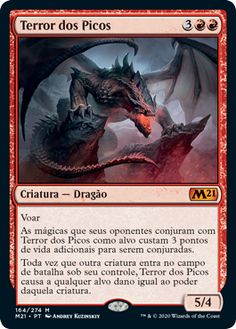 a card with a dragon on it and the words,'demon of the peaks '