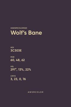 an advertisement for wolf's bane, which is also available on the website