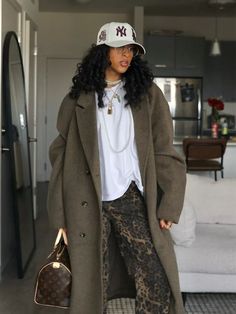 Winter Dress Formal Outfit, Pattern Jacket Outfit, Autumn Fashion Black Women, Kahlana Barfield Brown Target Outfits, 90 Winter Outfits, Casual Everyday Outfits Winter, Black Women Fashion Outfits, Leopard Print Fall Outfit, Graphic Tee And Boots Outfit