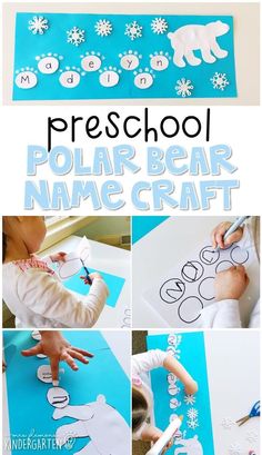 polar bear name craft for kids to make