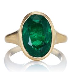 Oval Emerald Ring, Gold Emerald Ring, Alt Wedding, Rose Cut Diamond Ring, Rosecut Diamond Ring, Light Well, Golden Ring, Zambian Emerald, Green Hues