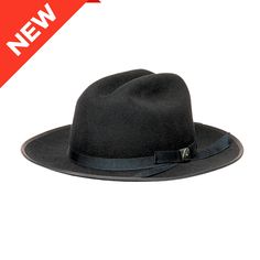 The ARDEN hat is expertly crafted from high-quality wool felt, providing ultimate warmth and durability. The sleek black design is accented with a vibrant triangle turquoise concho, adding a touch of unique style. With a brim measuring 2.75 inches, this hat offers both functionality and fashion. Black Wool Top Hat For Fall, Black Flat Brim Felt Hat For Formal Occasions, Black Felt Hat With Flat Crown For Winter, Black Wool Hat Band For Fall, Black Wool Hat Bands For Fall, Black Western Style Felt Hat For Formal Occasions, Black Western Style Formal Felt Hat, Black Western Felt Hat For Formal Occasions, Black Western Style Fedora For Formal Occasions