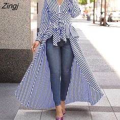 Shipping: Worldwide Express Shipping AvailableDelivery time: 7-15Days Fast ShippingReturns: Fast refund, 100% Money Back Guarantee.Brand Name: ThefoundStyle: CasualOrigin: Mainland ChinaFabric Type: BroadclothMaterial: PolyesterPattern Type: stripedClothing Length: LongDecoration: NONECollar: V-NeckSleeve Style: RegularModel Number: Women Striped TopSleeve Length(cm): FullGender: WOMEN Womens Work Shirt, Office Tops, Ladies Long Top, Mode Tips, Afrikaanse Mode, Chique Outfits, Spring Fashion Casual, Casual Styles, Women Office