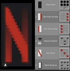 an image of some type of pixel art with red and black colors on it's screen