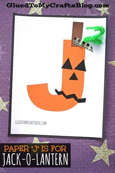 a paper j is for jack o'lantern craft