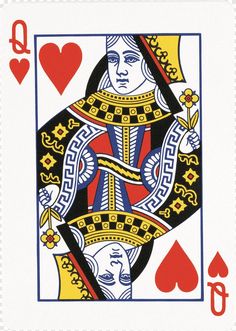 the queen of hearts playing card