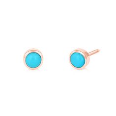 Turquoise Solitaire Stud Earrings Shiny Objects, Dainty Studs, Solitaire Studs, Turquoise Stones, I Love Jewelry, Earring Sale, Turquoise Color, Buying Jewelry, Modern Jewelry