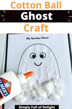 this is an easy and fun ghost craft for kids to make it looks like they are going