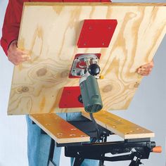 Portable Router Table Base — The Family Handyman Portable Router Table, Homemade Router Table, Router Table Plans, Diy Router Table, Portable Workbench, Router Jig, Diy Workbench, Garage Work Bench