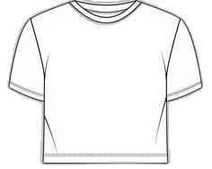 Cropped Boxy T-shirt With Graphic Print, Cropped Boxy Fit T-shirt With Graphic Print, Graphic Print Boxy Cropped Top, Basic Short Sleeve Crop Top With Graphic Print, Basic Graphic Print Crop Top With Short Sleeves, Boxy Fit Tops With Graphic Design And Short Sleeve, Crop Top Flat Sketch, Top Flat Sketch, Fashion Vector