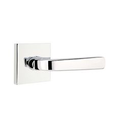 an image of a chrome door handle on a white background