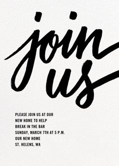 the word join us is written in black ink on white paper, and it says join us