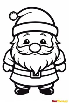 santa claus coloring page for kids