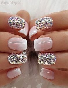 Nails Sparkly, Gel Pedicure, Pedicure Designs, Nagel Tips, Nails Homecoming, Nails Simple, Nail Designs Glitter, Pink Nail, Sparkly Nails