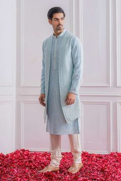 Nehru Jacket With Kurta, Indo Western Dress For Men, Wedding Dresses Men Indian, Sequence Embroidery, Kurta Set For Men, Men's Ethnic Wear, Wedding Dress Men