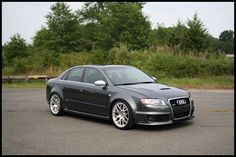 an audi car parked in a parking lot