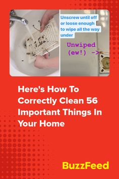 a red book cover with the title here's how to correctly clean 55 important things in your home