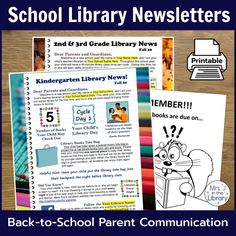 back - to - school parent communication guide for the elementary and middle school library news