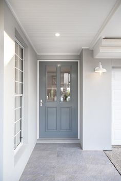 Front Door - Grayson 30 - Brighton Homes Hume Doors Hampton, Hamptons Entry Door, Hamptons Entrance Door, Grey Hamptons House Exterior, Front Door Ideas Australia, Hampton Style Front Door, Hampton Front Door, Brighton Homes Queensland, Modern Coastal Front Door