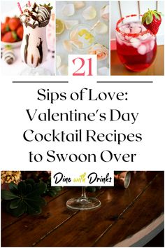 Collage of 4 valentine's day cocktails. Romantic Cocktails, Low Calorie Cocktails, Ready For Love, Unique Valentines, Romantic Evening, Cozy Night, Adult Drinks