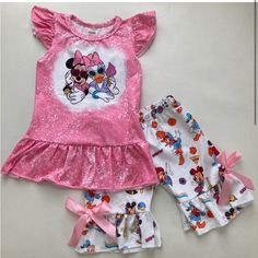 Size 12-18 Months (Xs) Size 2t (S) Size 3t (M) Size 4t (L) Size 5-6t (Xl) Size 6-7 (2xl) New 95% Cotton / 5% Spandex Cute Summer Bottoms For Playdate, Cute Pink Shorts For Playwear, Cute Playwear Shorts, Cute Pink Shorts For Playtime, Summer Cartoon Print Bottoms For Playwear, Pink Cotton Bottoms With Cartoon Print, Playful Pink Bottoms With Cartoon Print, Nike Baby Girl Outfits, Minnie And Daisy