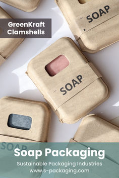 soap packaging with the words soap on them