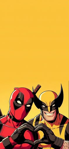 two deadpools sitting next to each other