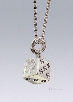 Cross Dice Necklace Chrome Heart Accessories, Chrome Heart Rings, Chrome Hearts Necklace, Dice Necklace, Dice Jewelry, Dice Tattoo, Chrome Hearts Jewelry, Dope Jewelry Accessories, Jewelry Accessories Ideas