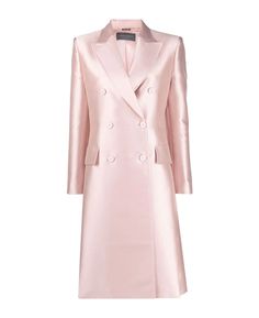 Satin Coat, Silk Coat, Lapel Coat, Duchess Satin, Royal Outfits, Embellished Gown, Pink Coat, Women Rising, Pink Jacket