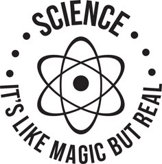 the logo for science is like magic but real