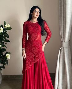 Chikankari Sharara, Kurti Anarkali, Trendy Outfits Indian, Diwali Outfits, Indian Kurti, Suit Salwar, Traditional Indian Dress, Pakistani Fancy Dresses, Fancy Dresses Long