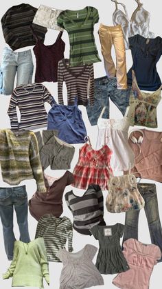 Y2k Outfits Moodboard, Clothing Board, Outfit Collage Y2k, Clothes Board, Y2k Patchwork Tops For Fall, Outfit Mood Board Grunge