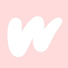 the letter w is white on a pink background