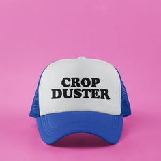 🧡This Crop Duster custom snapback trucker hat is great for any occasion. Full of style, comfort, and laughs, it's perfect to wear to the beach, birthdays, parties, reunions, brunches, cruises, vacations, festivals, concerts, camping trips, and more. Cover up any bad hair day and make a fashion statement with this practical accessory. Make your friends laugh when you wear it out or gift one to your mom, dad, brother, sister, boyfriend, girlfriend, wife, husband, or friend who always leaves a far Funny Trucker Hat, One Size Fits Most, Funny One Size Fits Most Trucker Cap, Funny Trucker Hat One Size, Funny Snapback Trucker Hat, Novelty Snapback Hat, Customizable Funny Trucker Hat, Funny Trucker Hat With Letter Print, Funny Customizable Trucker Hat, Novelty Adjustable Trucker Hat With Flat Bill