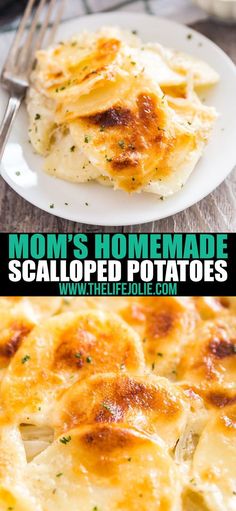 this is an image of homemade scalloped potatoes